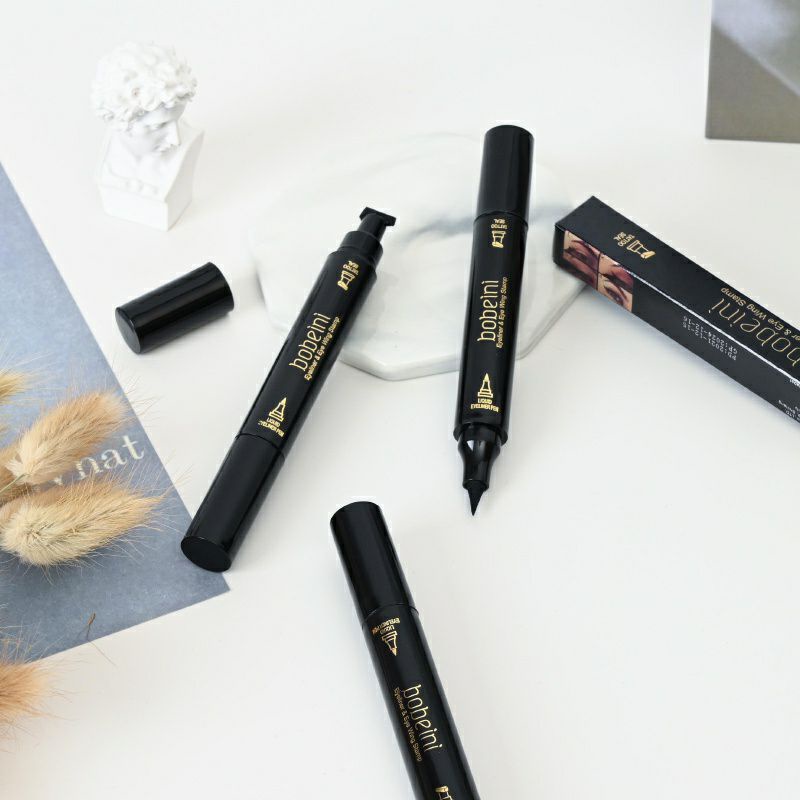 CmaaDu 2in1 Eyeliner Stamp Wing Eyeliner Liquid Waterproof Stamp Eyeliner 2 in 1 Eyeliner Spidol