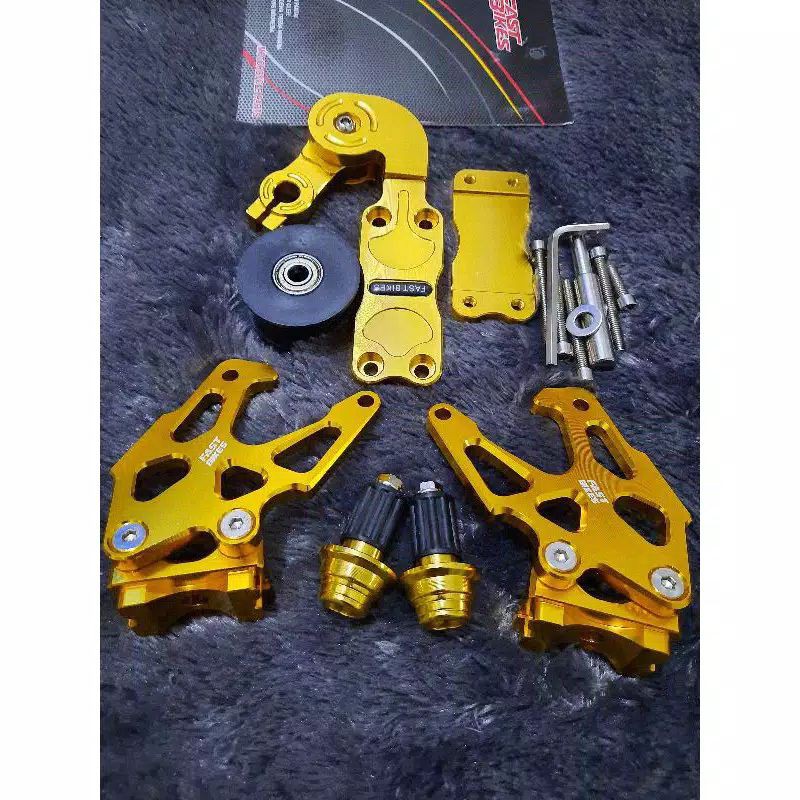 paket variasi 1set tensioner stabilizer rantai vixion standhook stelan rantai jalu stang motor