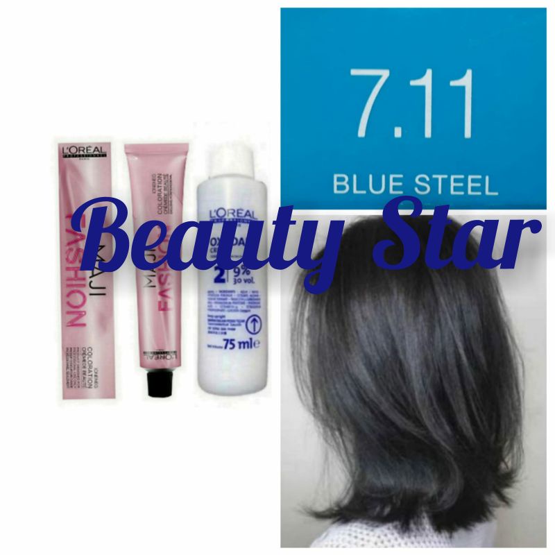 LOREAL MAJIFASHION NO. 7.11 BLUE STEEL & OXYDANT 75ML