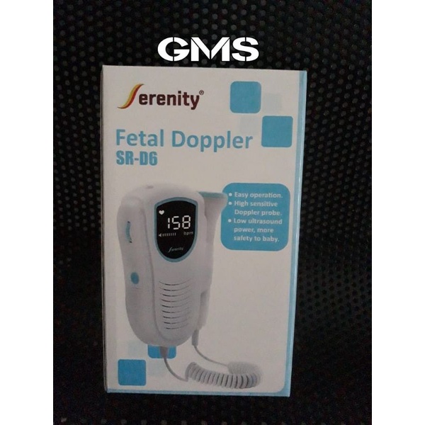 Fetal Doppler LCD Serenity Type SR - D6 / Alat Deteksi Denyut Jantung Bayi dalam Janin