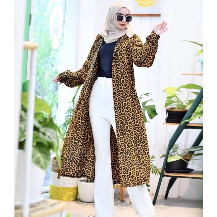 tunik hijab leopard busui