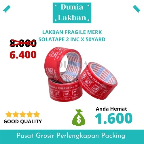 

LAKBAN FRAGILE MERAH 48MMX50 YARD