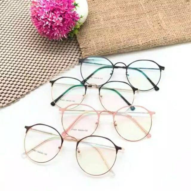 Frame Kacamata Wanita Trendy Terbaru 1301 Minus Anti UV Plus Anti Radiasi PHOTOCROMIC