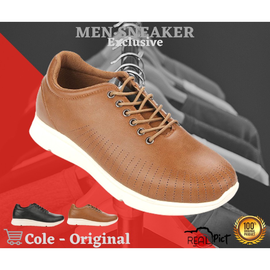 Sepatu Pria Sneaker Branded Cole Original Kanvas Premium Casual dan Elegan