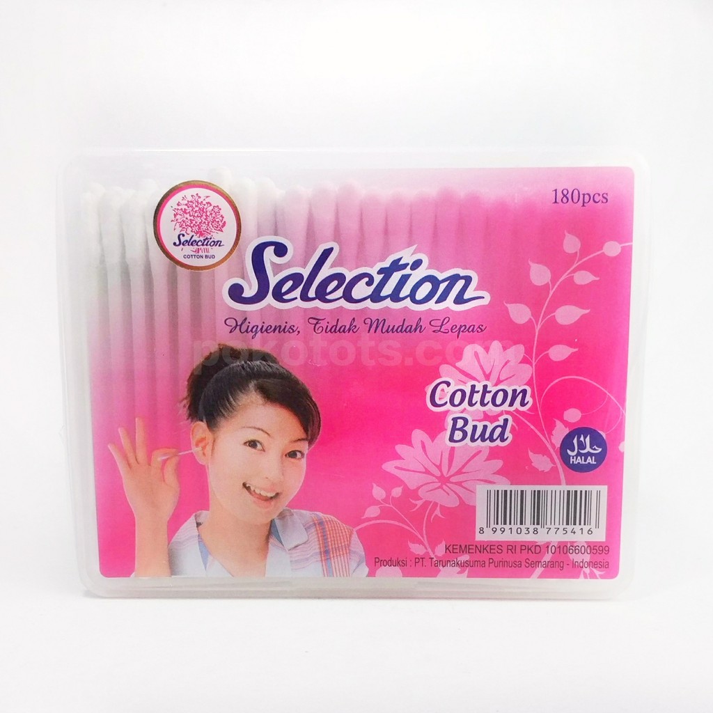 Selection Cotton Bud 180pcs Pembersih Telinga Cotton Buds Wadah Kotak Box WHS