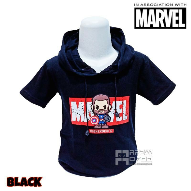 New Arrival Kaos Hoodie Anak laki laki motif Marvel Bahan Adem/KAOS ANAK MARVEL KERENS