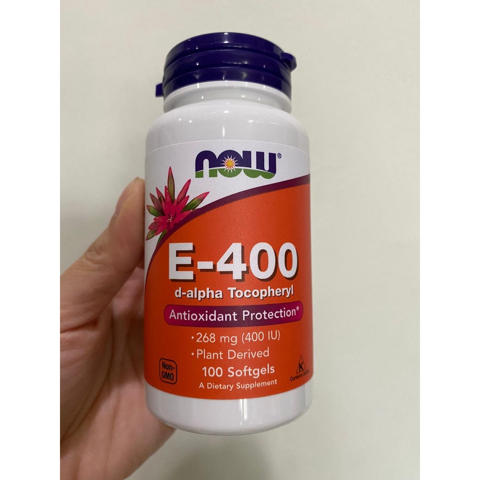 NOW VITAMIN E 400 Antioxidant Protection 100 softgels BPOM