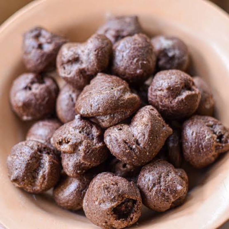 KUE SUS KERING COKLAT ISI VANILA