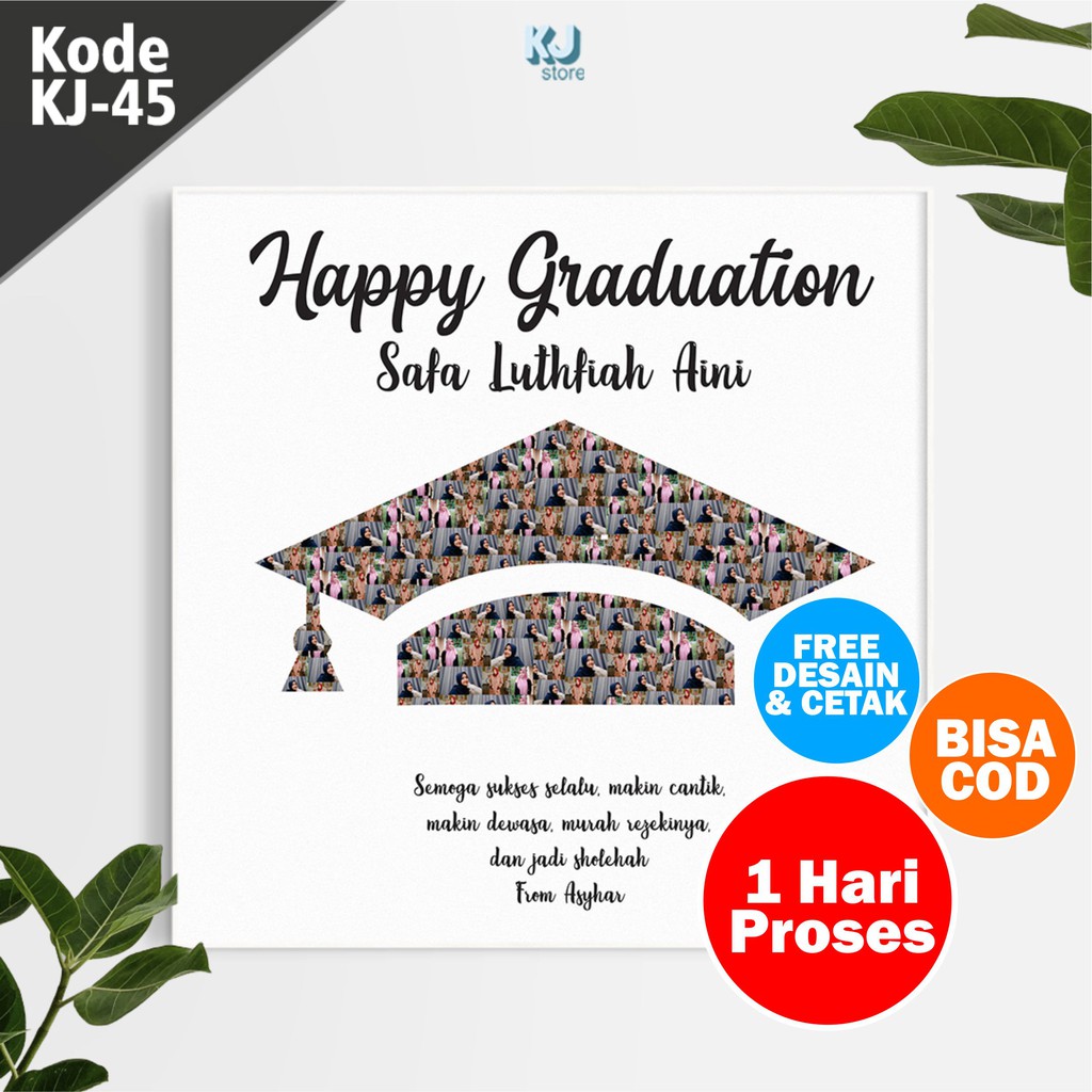 [Desain+Cetak]Mozaik Foto kado custom mosaik wisuda hadiah edit mozaik sarjana graduation frame lucu