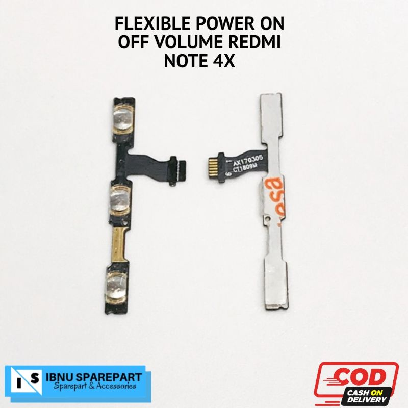 FLEXIBEL FLEXIBLE POWER ON OFF - VOLUME XIAOMI REDMI NOTE 4X