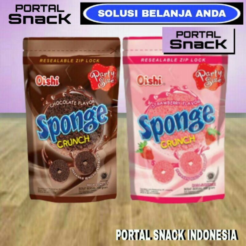 

SPONGE Oishi crunch coklat/strawberry 100 gram