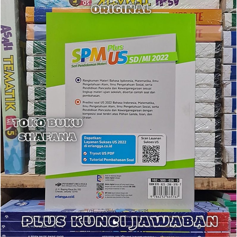 BUKU SPM PLUS US SD/MI 2022 ERLANGGA + KUNCI JAWABAN ORIGINAL - SERI PENDALAMAN MATERI