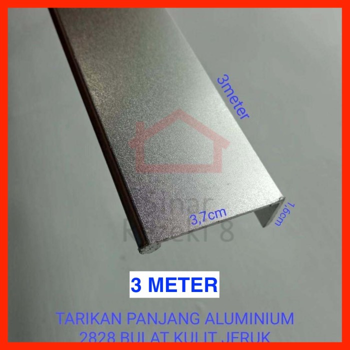 Handle Tarikan 2828 KJ Aluminium Panjang Profil Laci Pintu Lemari Dapur Nakas Minimalis Hitam Gold|