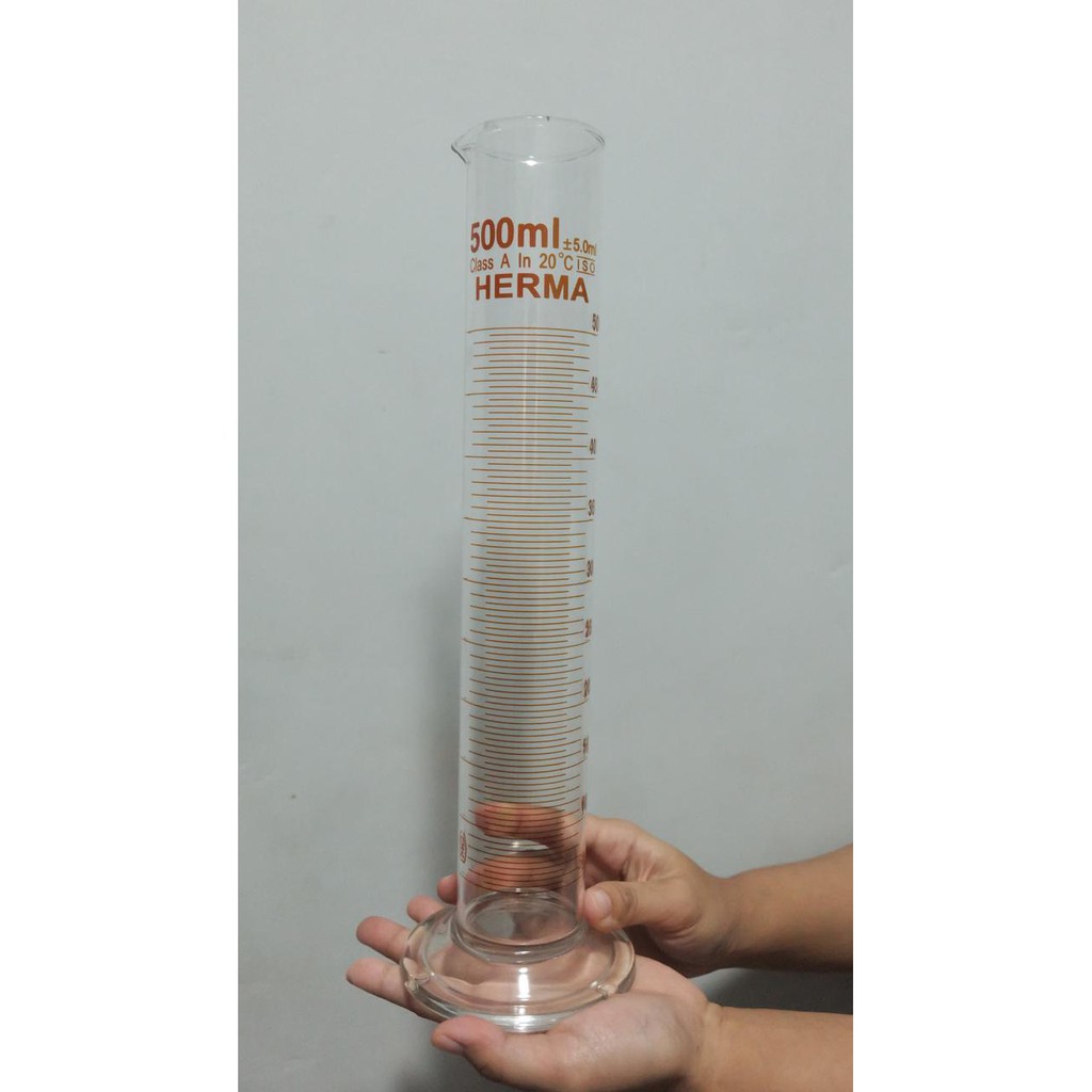 GELAS UKUR KIMIA / GELAS UKUR LABORATORIUM HERMA 500 ML
