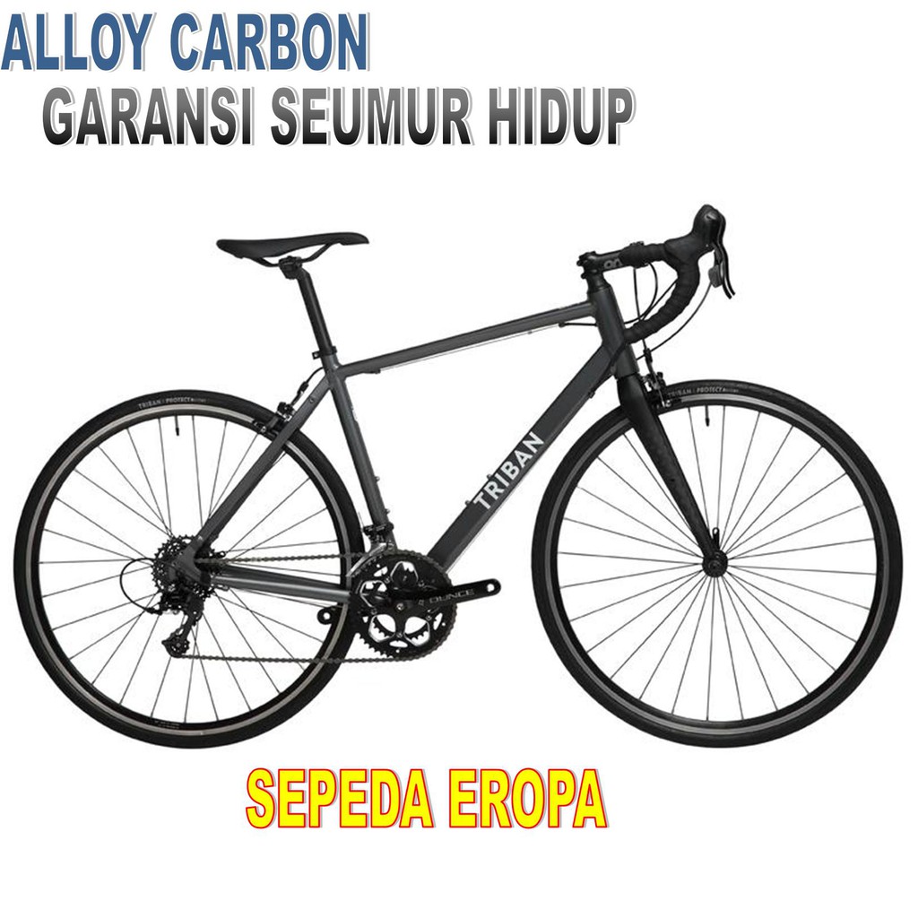  sepeda  balap  road bike roadbike triban rc hundred twenty 