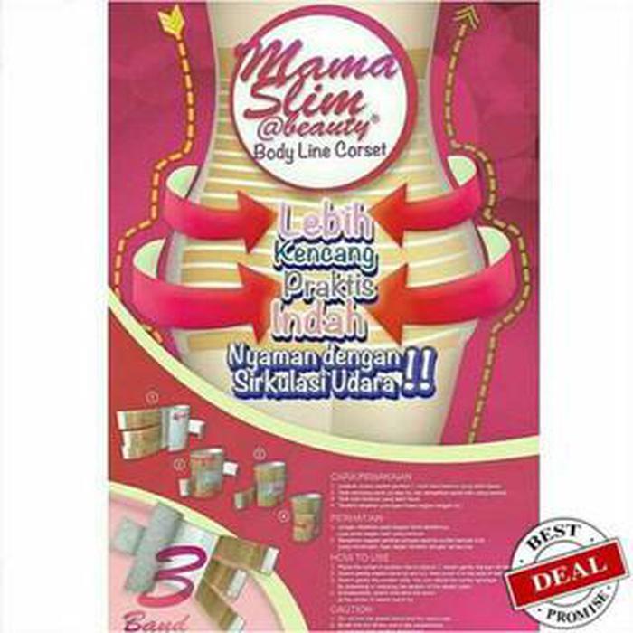 KORSET INSTAN MAMA SLIM MERAH KORSET PEREKAT VELCRO SUPER