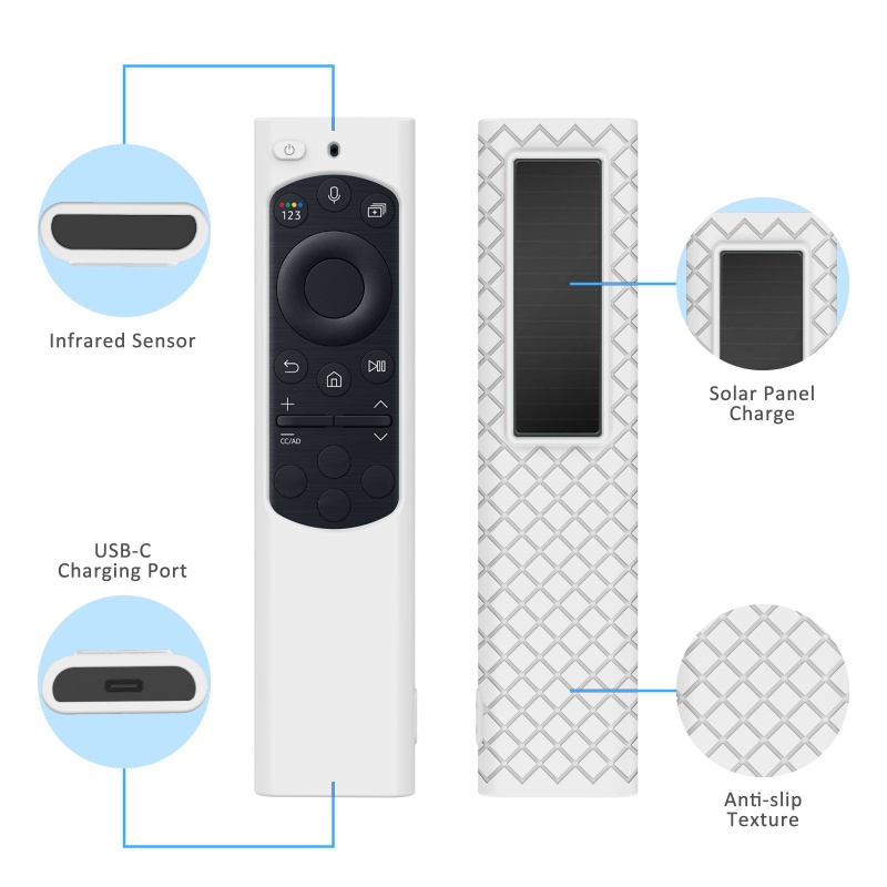 Cre-bukti Benturan Untuk Shell Sleeve Drop-proof for Shell Compatible for SamsungBN59TV Remote Control Shockproof Anti-slip