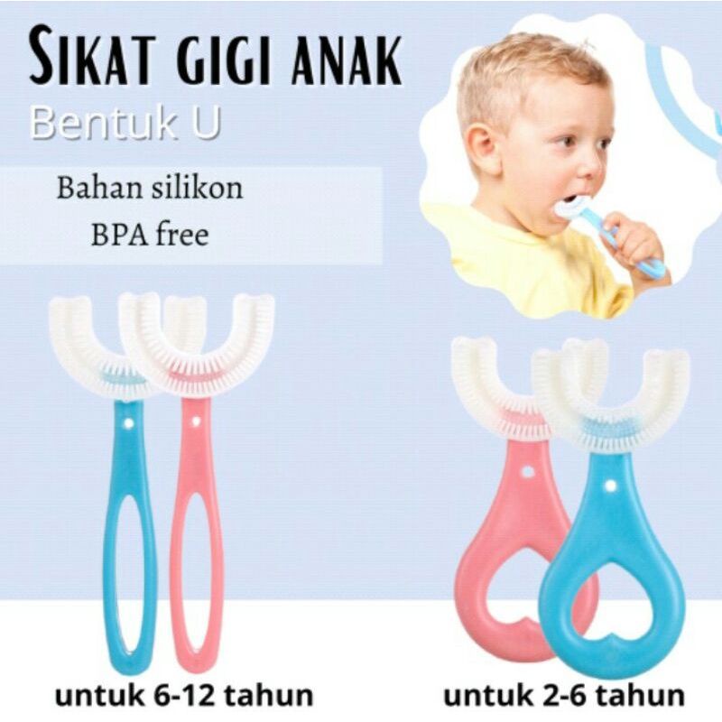 Sikat Gigi Anak Bentuk U Silicone