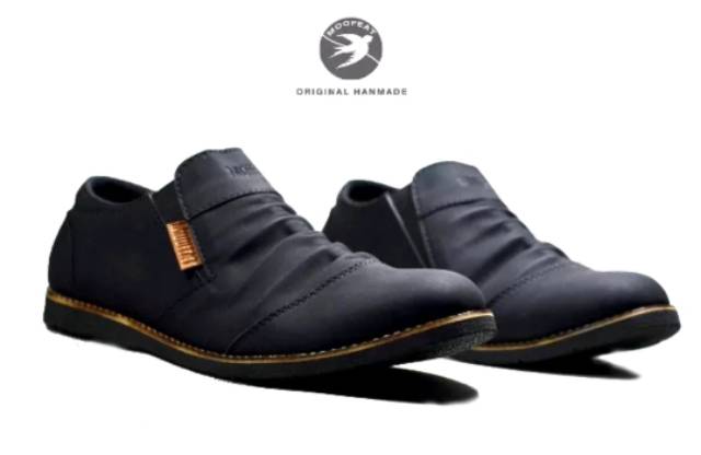 BEST PRODUCT - Sepatu Pria Original wringkle fashion semi pantofel formal kerja kasual hitam coklat