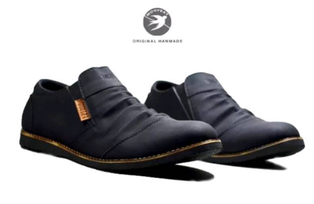 BEST PRODUCT - Sepatu Pria Moofeat Mocasin Slip On Slop Bloes Formal Kerja Kulit Buck Toko Gudang