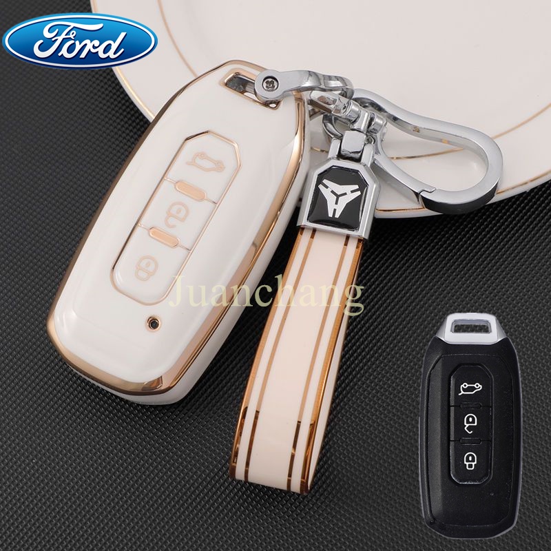 Casing Kunci Remote Mobil 3 Tombol Bahan TPU Untuk Ford Territory EV