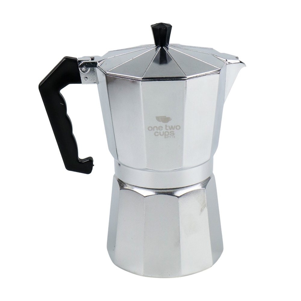 Espresso Coffee Maker Moka Pot Teko Stovetop Filter 450ml 9 Cups - JF112 - 7RHZ1VSV Silver