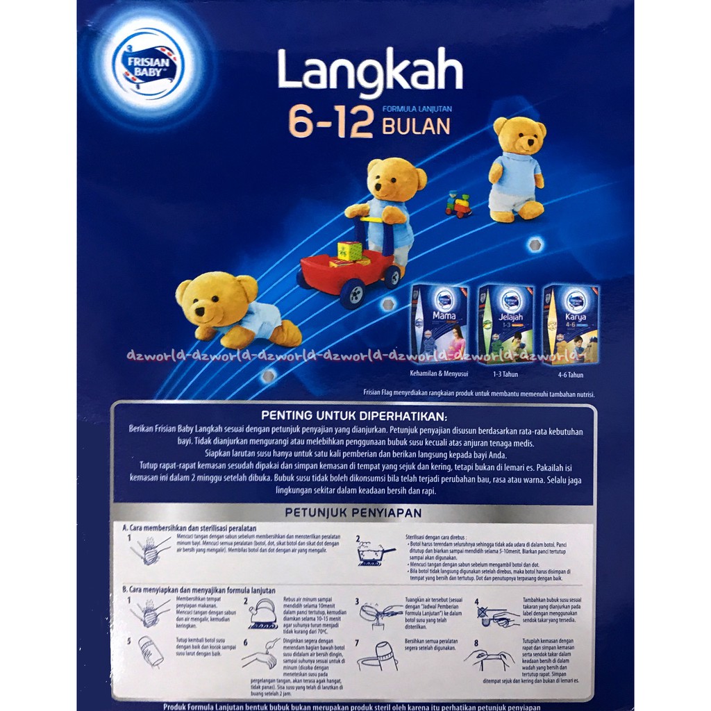 Frisian Baby Langkah 400gr Susu Formula Bayi 6-12Bulan Frisian Flag FF Susu Bendera