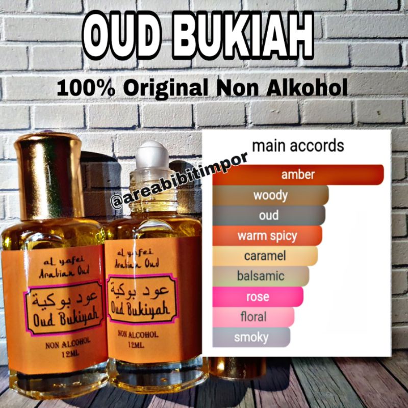 PARFUM OUD BUKIAH 12ml ORIGINAL 100% AL YAFEI