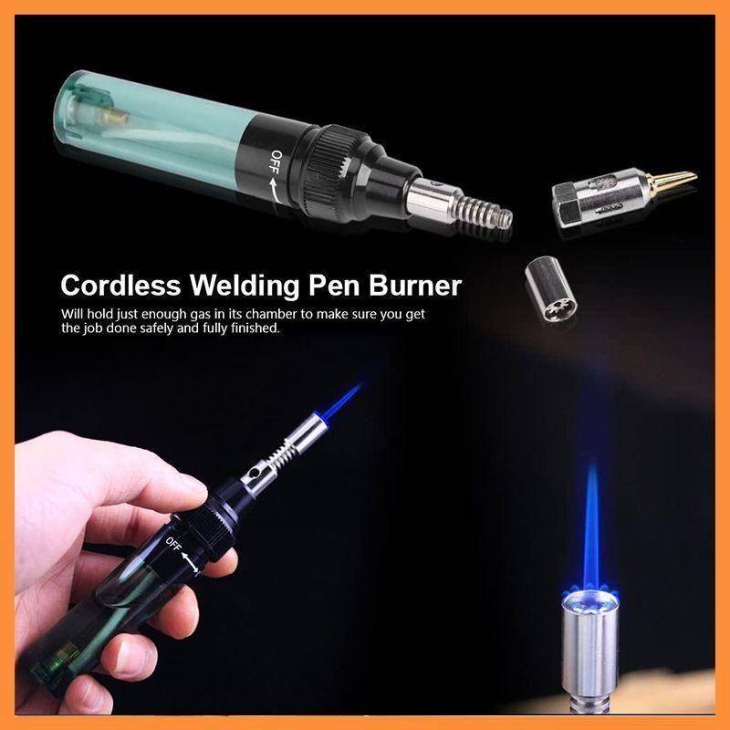 【Ready】Solder gas Kepala Gas Blow Torch Butane Flame Gun Dengan 4 In 1 Dengan Mini Tanpa Listrik Tanpa Kabel Portabel Praktis Alat Las Mini Welding