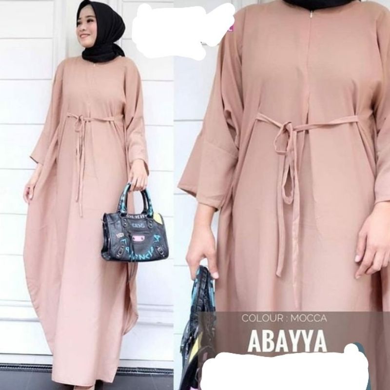 Abayya maxi dress pakaian wanita fashion muslim