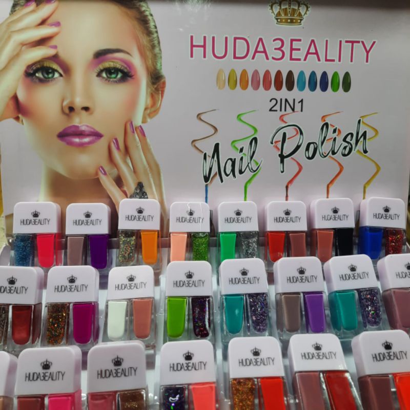 KUTEK NAIL POLISH HUDA 3 EALITY 2IN1 ECER