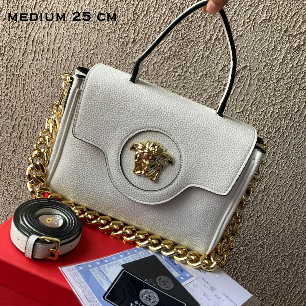 (MICROCHIP) LUXY LX2272 TAS HANDBAG LA MEDUSA BAG MEDIUM AND LARGE HANDBAG FULLSET WITH BOX KUALITAS VIP PLATINUM 1:!