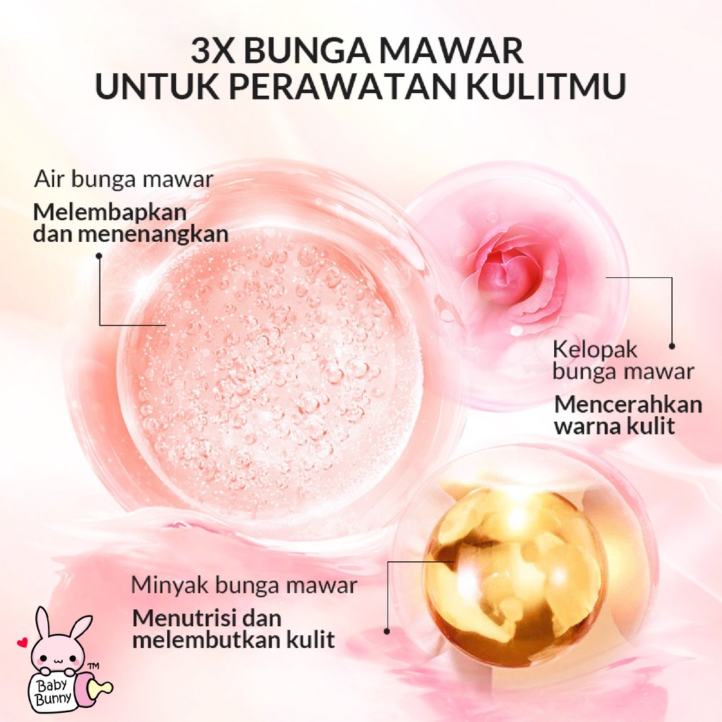 ❤ BELIA ❤ BIOAQUA Flower Series Rose Petals Toner 250ml | Rose Petal Mask 120g | Skincare mengandung essens kelopak mawar | BPOM