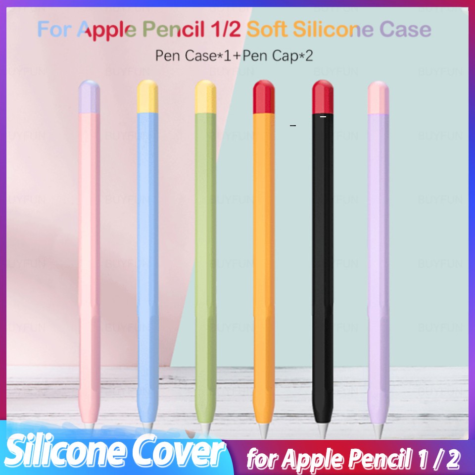 Apple Pencil 2 1 1st 2nd Case Soft Silicone cute Cases