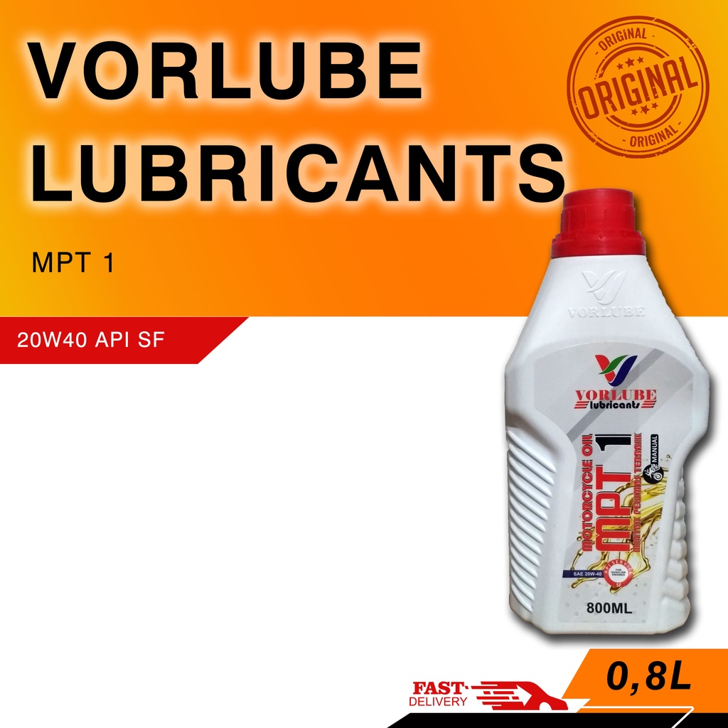 Oli Mesin 4T 20w40 MPT 1 Jaso SF 0,8L , Vorlube - Oli Murah SNI