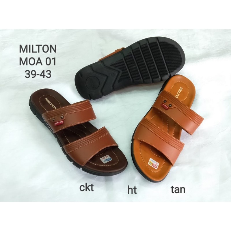 Sandal Selop Pria MILTON MOA 01 - Sandal slip on pria