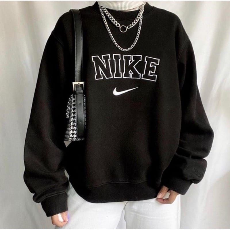 Bordier ✔ Sweater NIKE BORDIR SWEATSHIRT WANITA OVERSIZE - CREWNECK SWEATER WANITA OVERSIZE-1