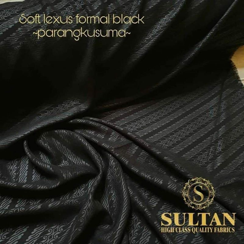 0.5m SOFT LEXUS embos Parangkusumo warna formal Black ori Sultan