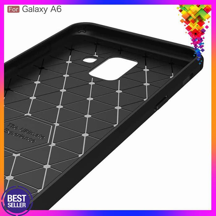 SAMSUNG A6 2018 CASE IPAKY CARBON FULL LAYAR