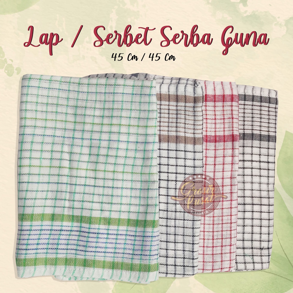 Lap Serbet Motif Kotak Multifungsi