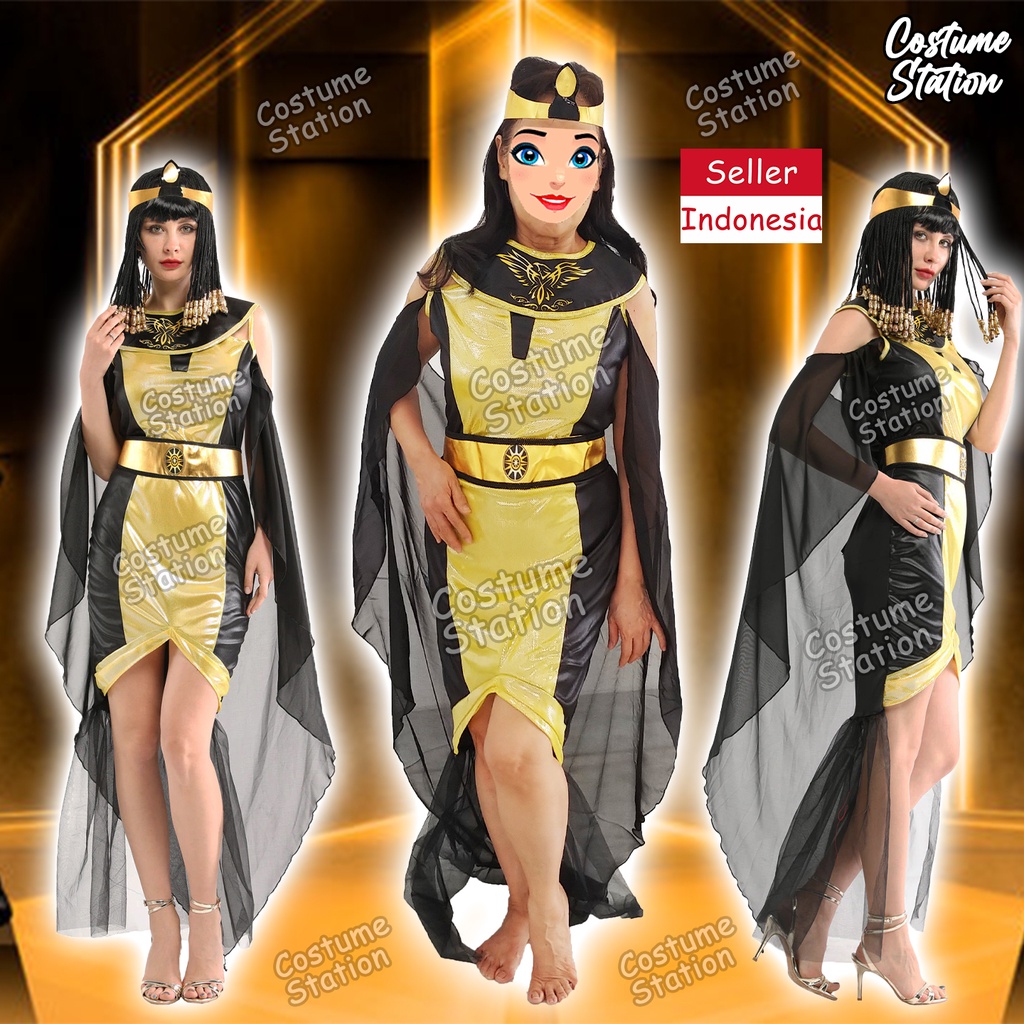 Kostum Cleopatra / Costume Firaun Mesir Pharaoh Egypt Kleopatra Halloween wanita dewasa