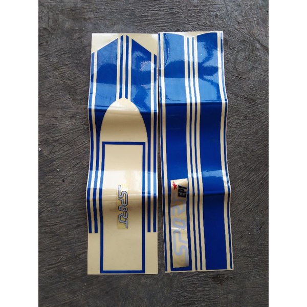 vespa stiker vespa px sport blue set