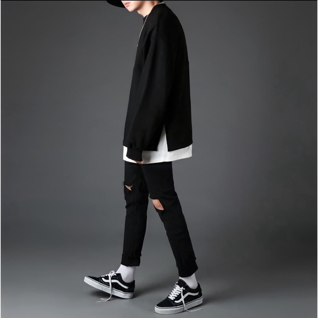 [COD] Sweater Crewneck Unisex ( Pria / Wanita ) Basic Korean Style (ORIGINAL)