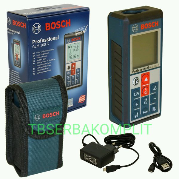 Bosch GLM 100 C Meteran Laser Bluetooth Digital Laser Distance Meter 100M Alat Pengukur Ukur Jarak 1