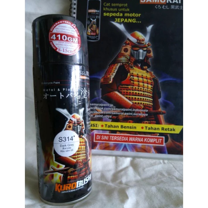 Cat Semprot Spray SAMURAI Dark Grey Kode S314