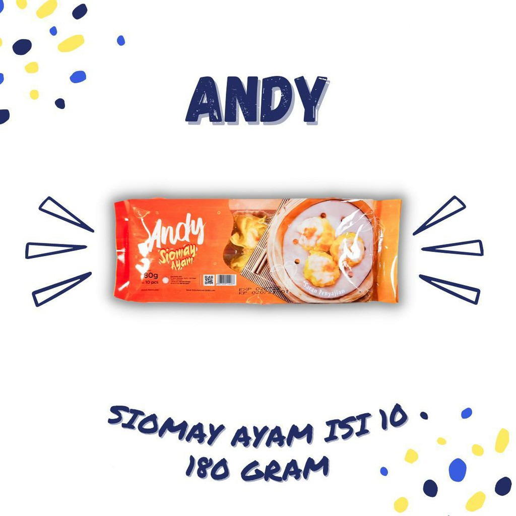 

ADDRIELLA - ANDY SIOMAY AYAM ISI 10pcs/180gr | ANDY/FROZENFOOD/FROZENFOOD MURAH