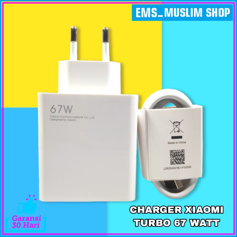 Charger Xiaomi Poco F4 Turbo Charger Fast Charging Original 67 Watt