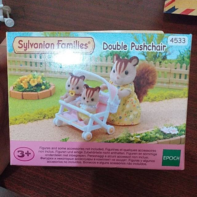 sylvanian double pushchair