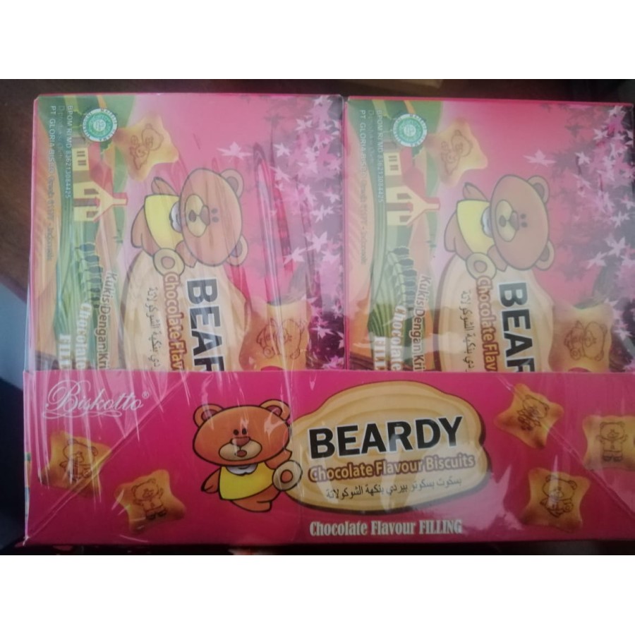 

Biskotto Beardy Chocolate 12pcsx40gr/ Biscuit Anak/ Kue Ulang tahun