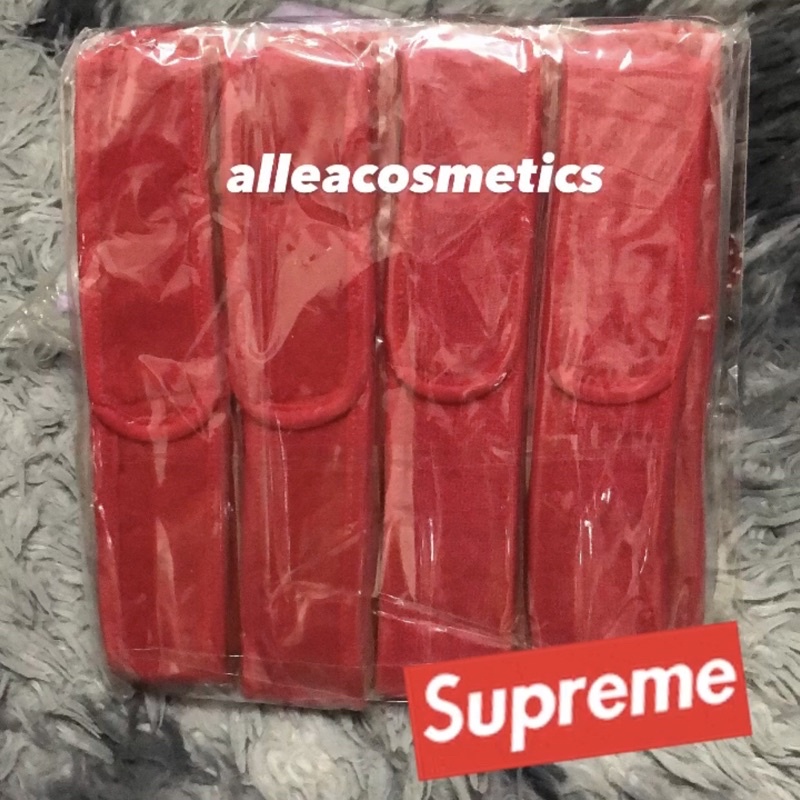 4 BANDANA MERAH SUPREME BANDANA MASKER BANDO MANDI BANDU HEADBAND BANDO SALON